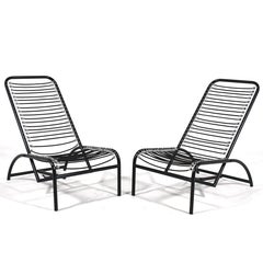 Pair of René Herbst Sandows Lounge Chairs