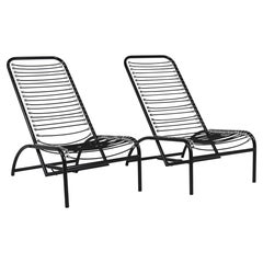 Pair of René Herbst Sandows Lounge Chairs