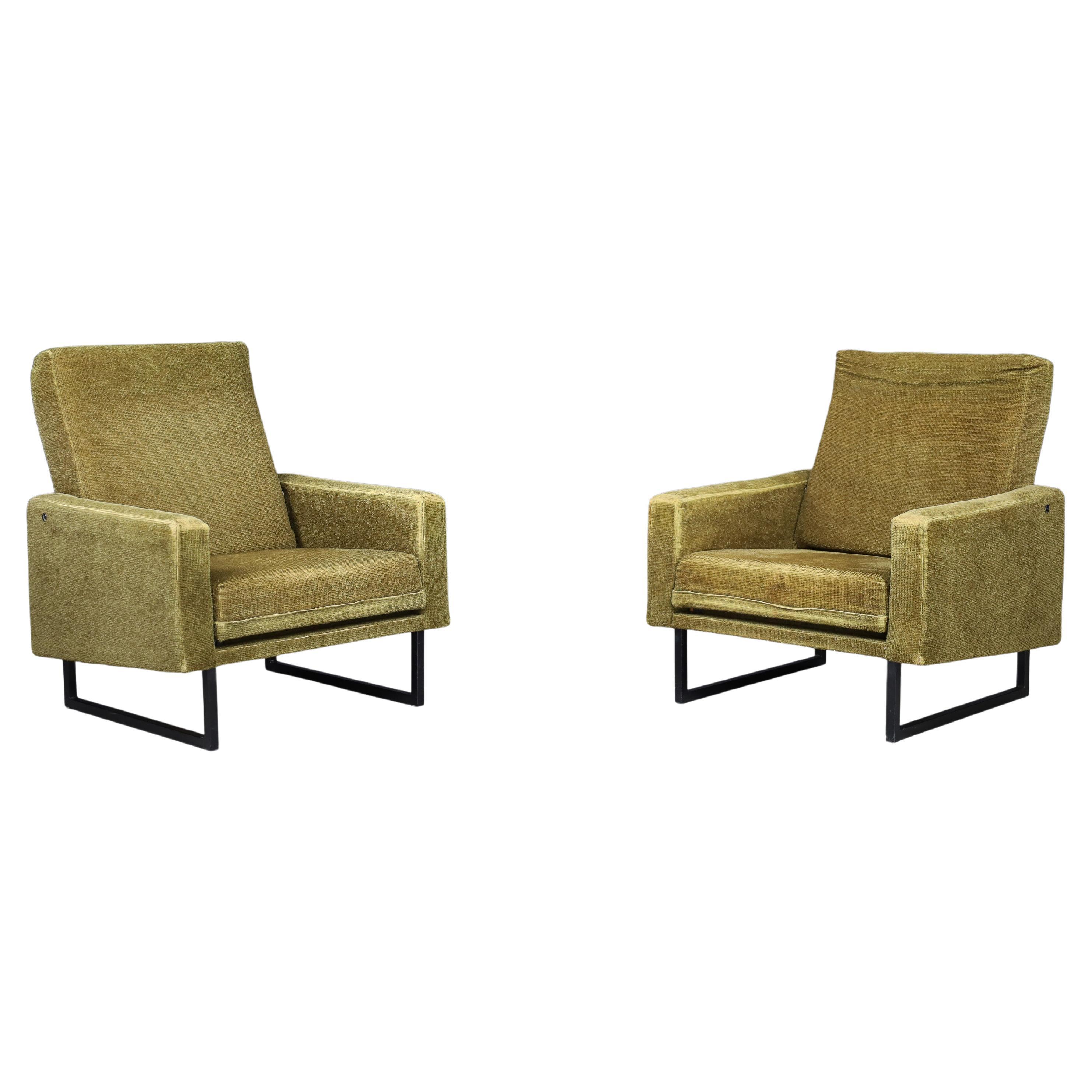 Pair of René-Jean Caillette Lounge Chairs for Steiner, France, 1963 For Sale