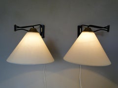 Pair of Rene Mathieu Swing Arm Sconces Wall lamp French Adjustable  Lunel Arlus