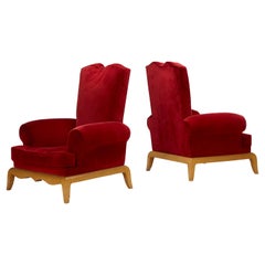 Pair of René Prou Lounge Chairs