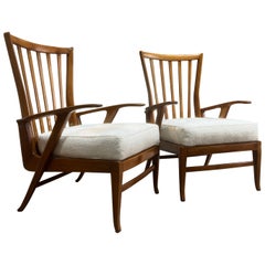 Pair of Renzo Franchi Armchairs, Italy, 1950