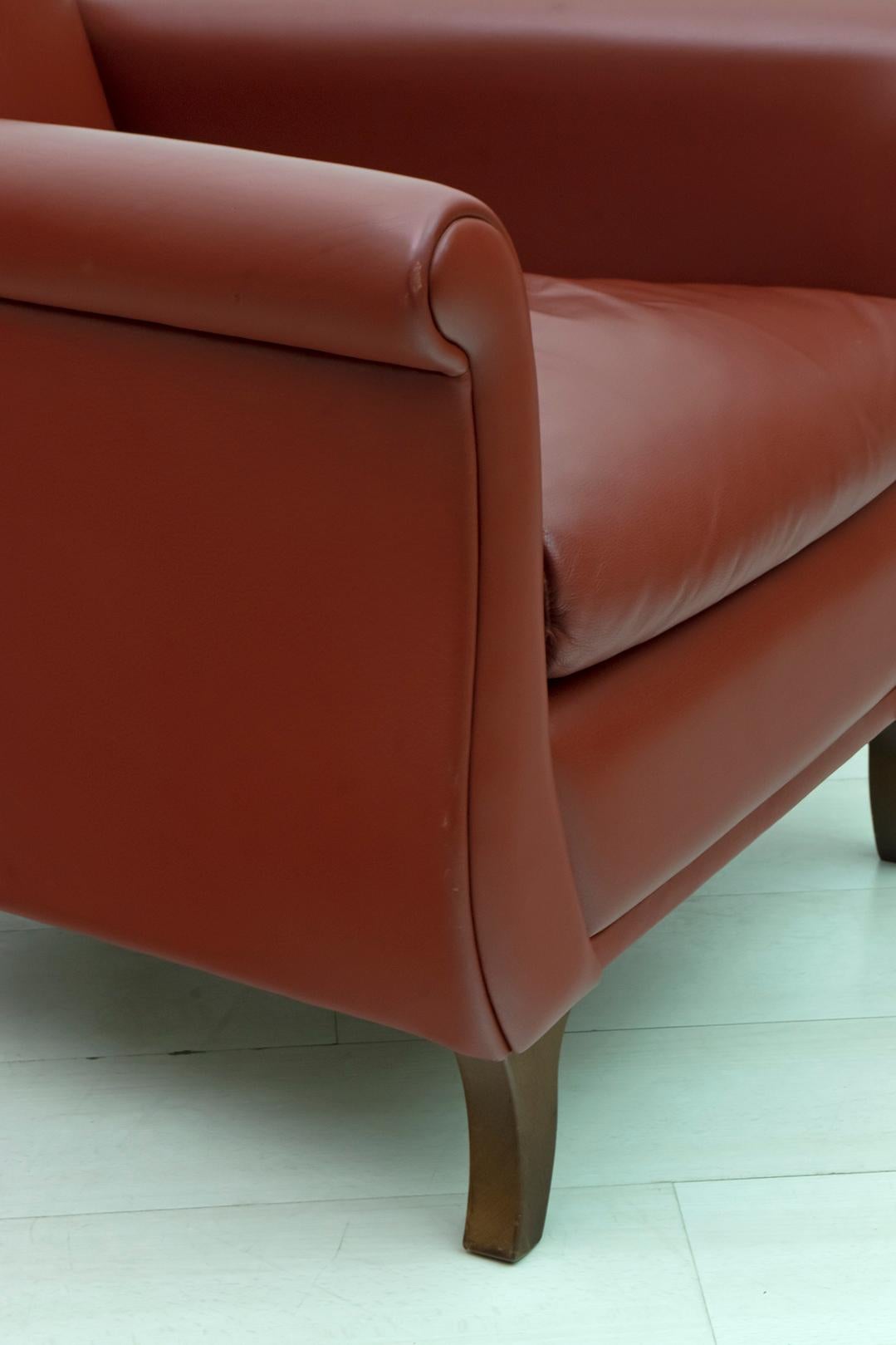 Paire de fauteuils italiens en cuir Renzo Frau « Lyra » de Poltrona Frau en vente 1