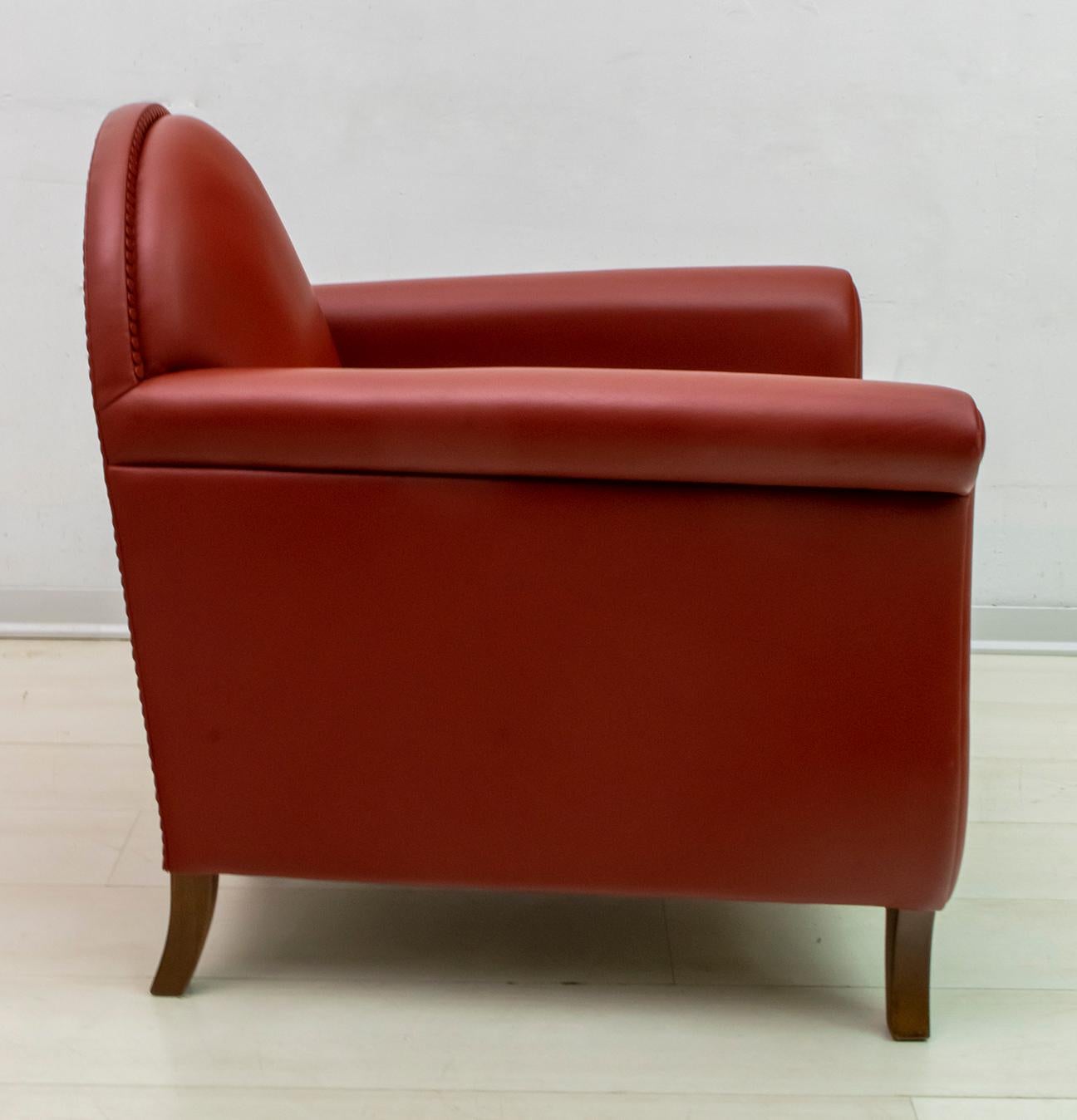Paire de fauteuils italiens en cuir Renzo Frau « Lyra » de Poltrona Frau en vente 3