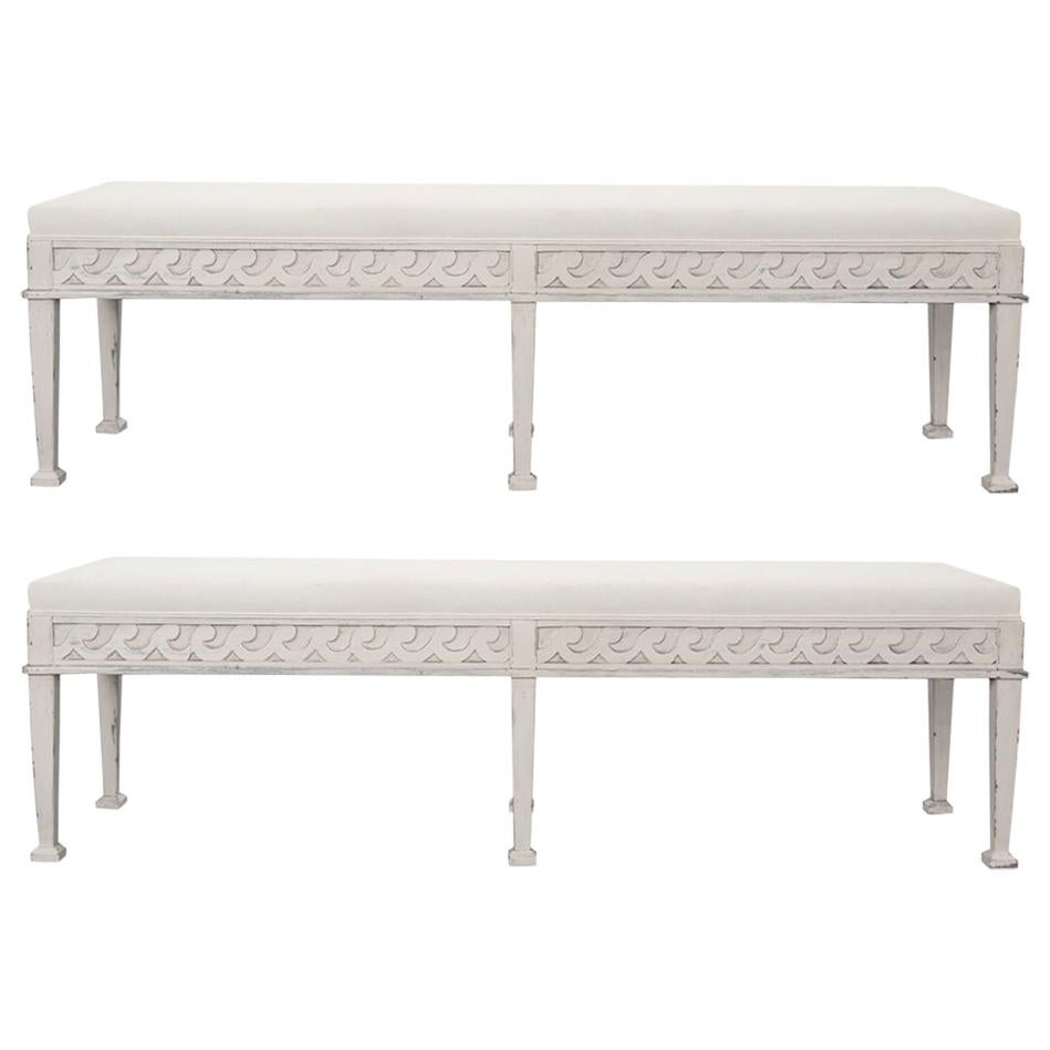 Pair of Reproduction Gustavian Benches