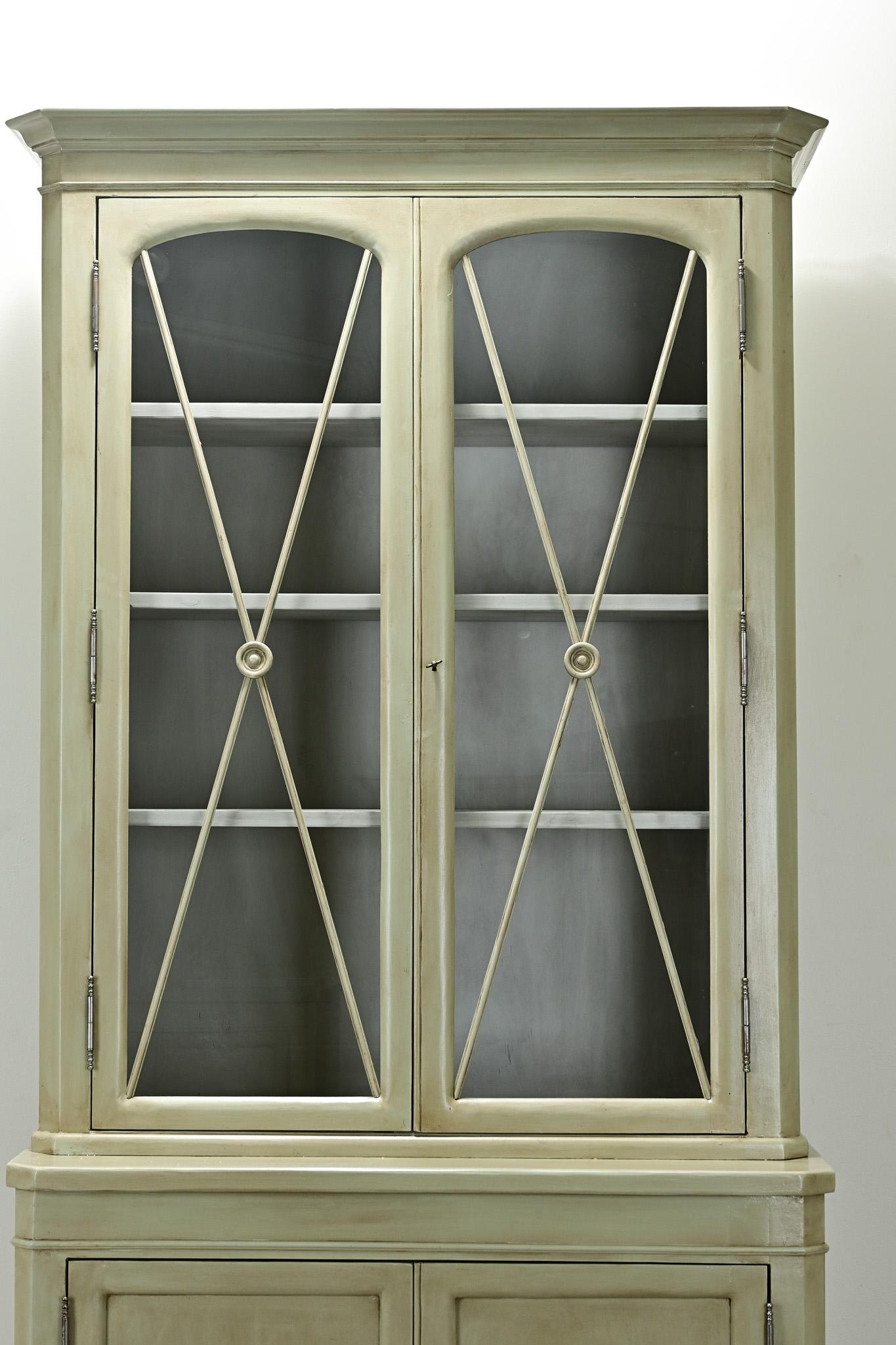 Steel Pair of Reproduction Louis Philippe Style Bibliotheques