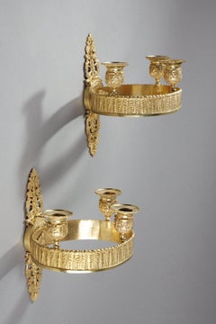 Coppia di appliques in ormolu del periodo della Restaurazione
