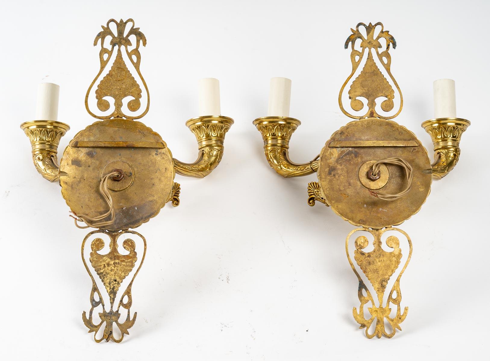 Early 19th Century Pair of Restauration Style Wall Lights