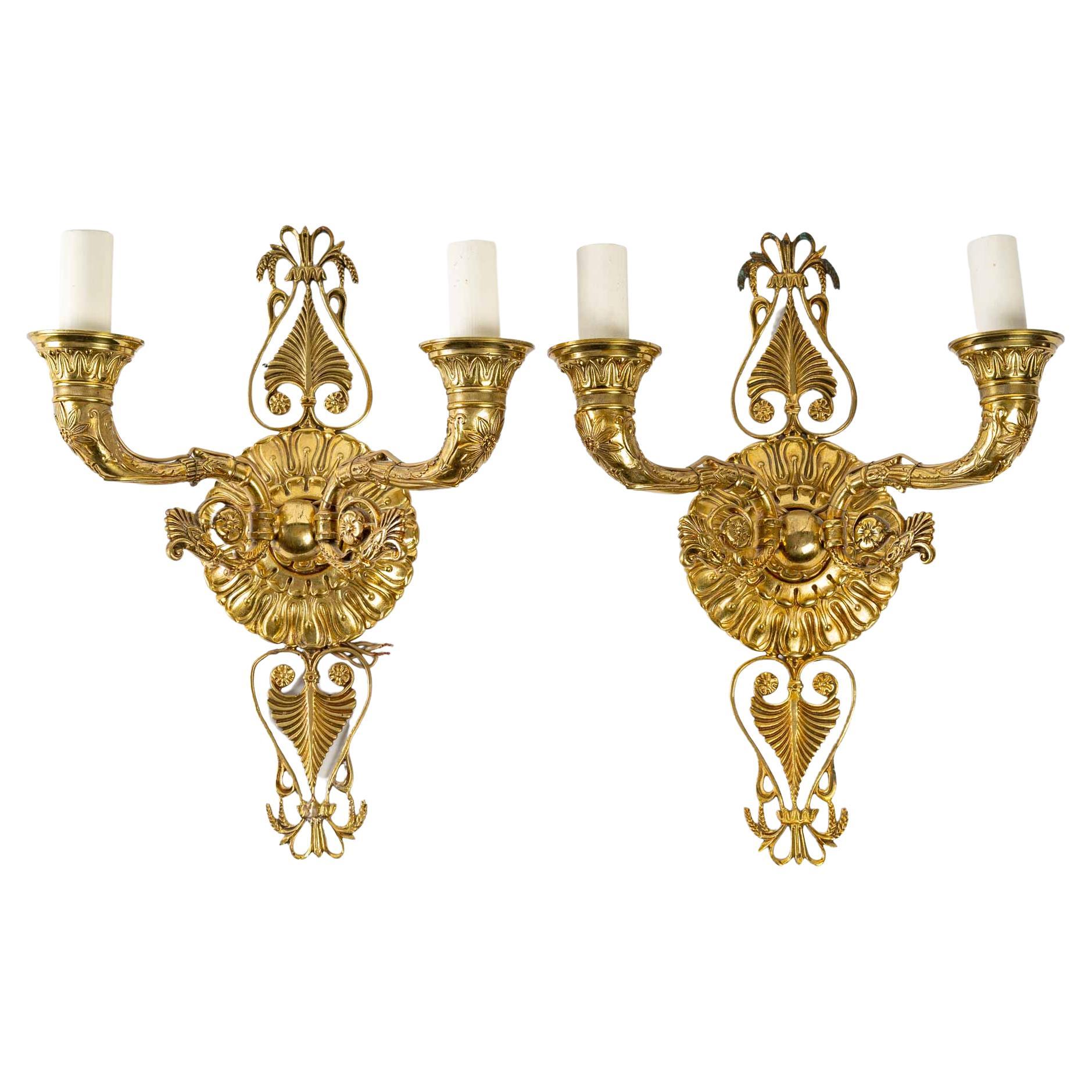 Pair of Restauration Style Wall Lights