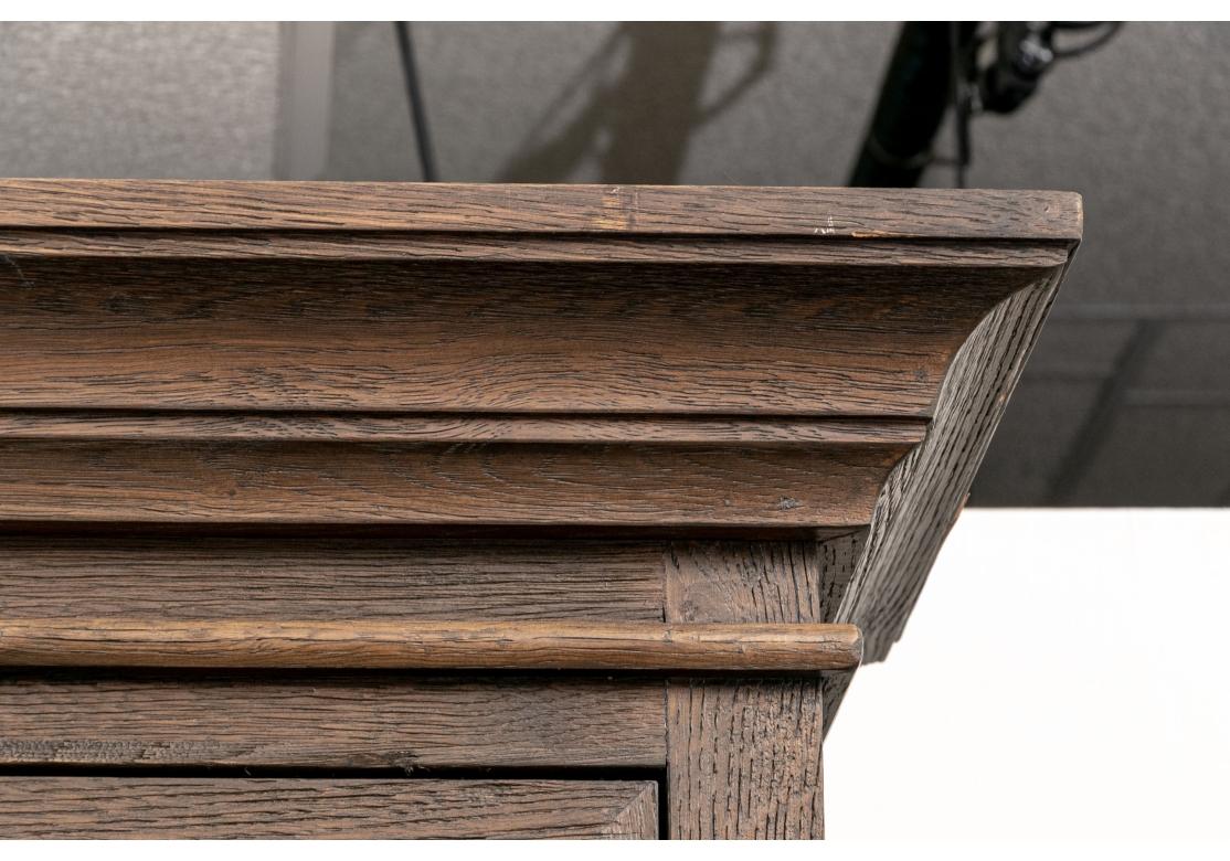 20th Century Pair of Restoration Hardware French Casement Double Door Oak Bookcase Cabinets