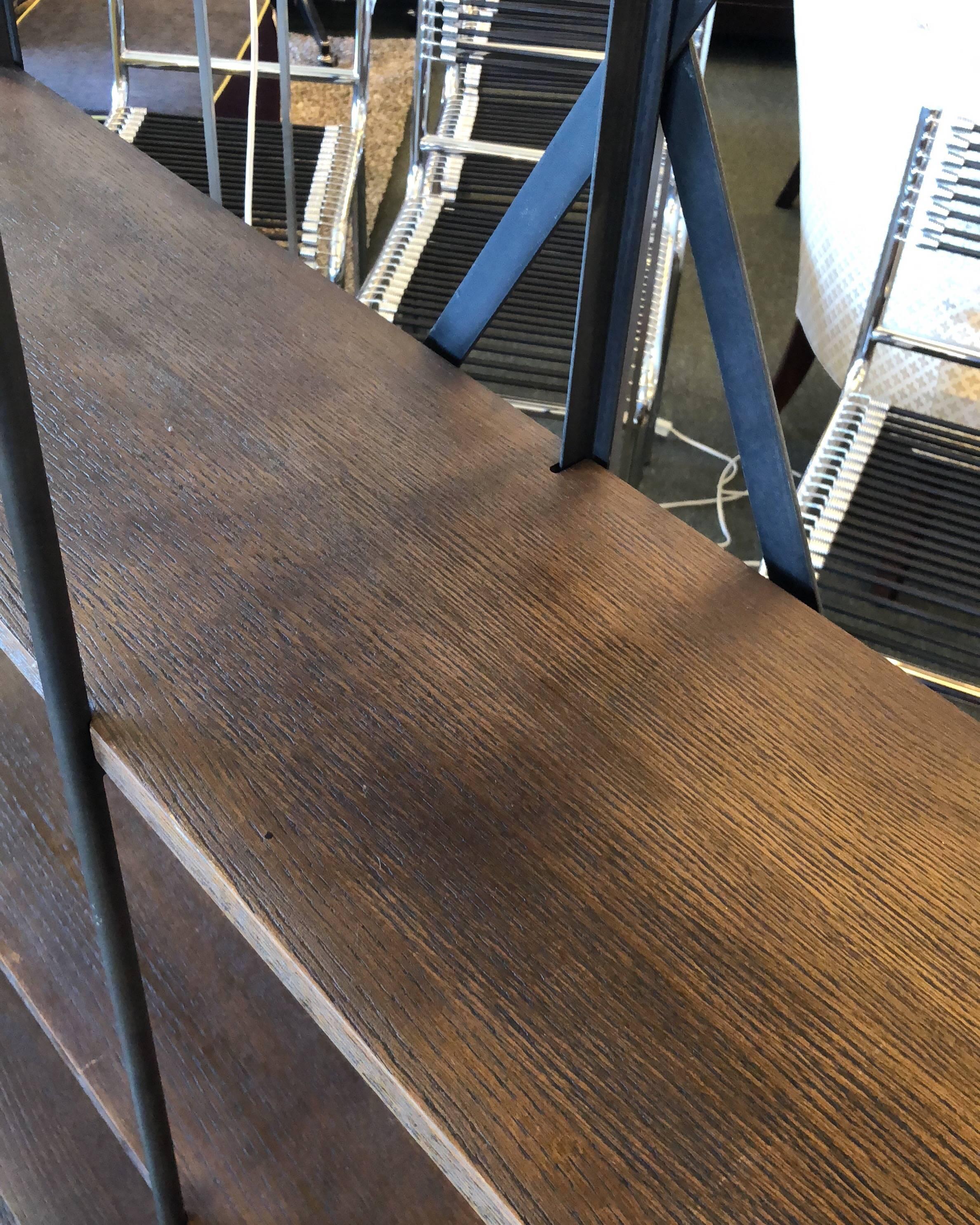 Contemporary Pair of Restoration Hardware Parisian Cornice Double Shelvings