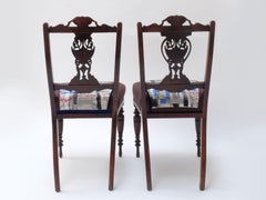 Pair of Restored Antique Edwardian Side Chairs circa 1910