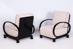 Pair of Restored Art Deco Armchairs,  by J. Halabala, UP Závody, Czech, 1920s