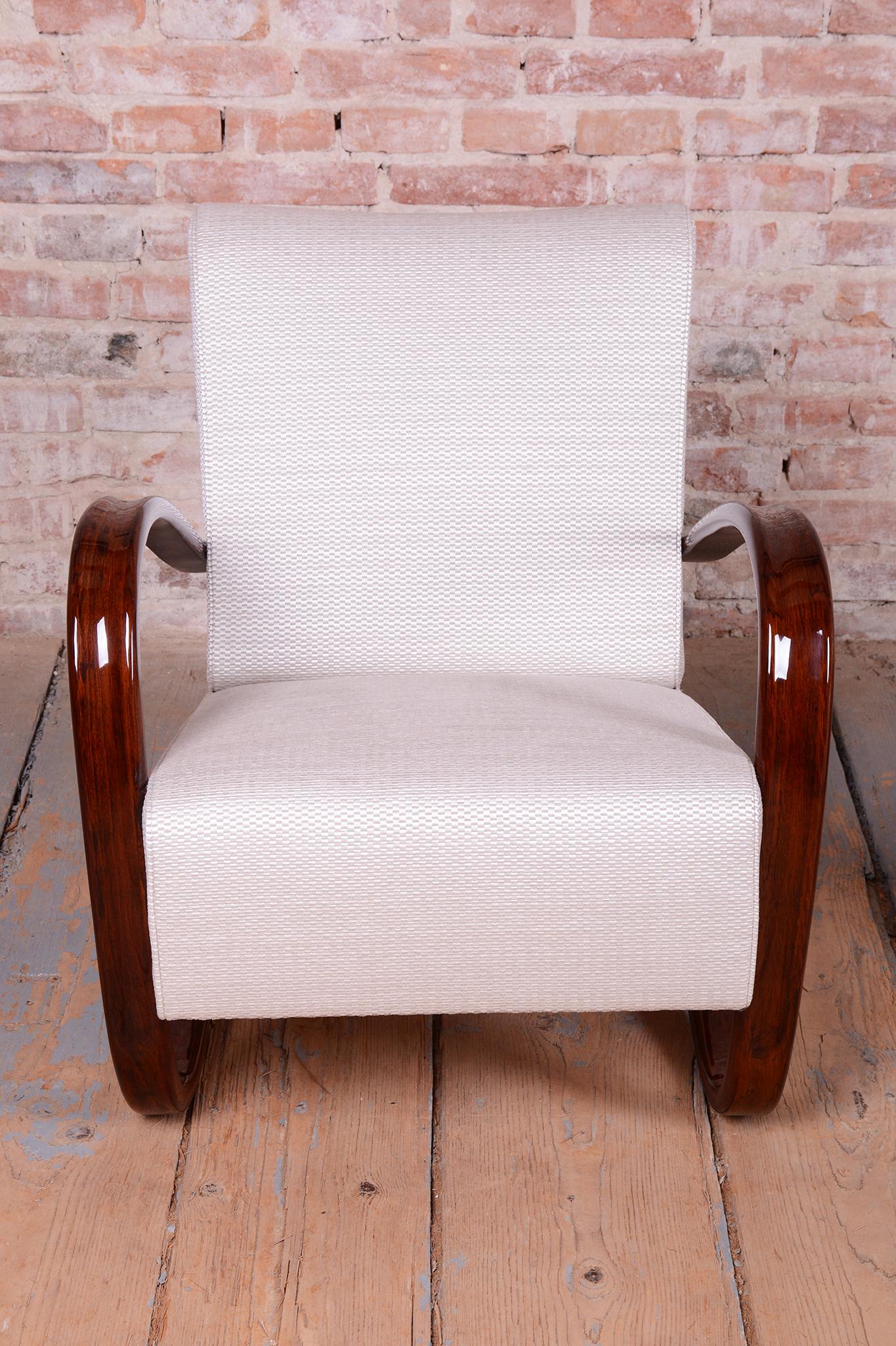 Paire de fauteuils Art Déco restaurés,  par J. Halabala, UP Zavody, Tchèque, années 1930 en vente 8