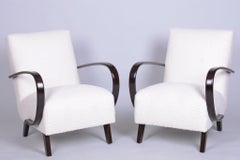 Paire de fauteuils Art Déco restaurés,  par J. Halabala, UP Závody, tchèque, années 1940