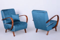 Paire de fauteuils Art Déco restaurés, par J. Halabala, UP Závody, tchèque, années 1940