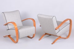 Pair of Restored ArtDeco Armchairs, J. Halabala, UP Závody, H-269, Czech, 1930s