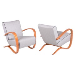 Pair of Restored ArtDeco Armchairs, J. Halabala, UP Závody, H-269, Czech, 1930s