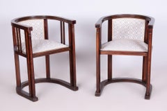 Pair of Restored ArtDeco Armchairs, Wien. Werkstätte, J. Hoffmann, Austria 1900s