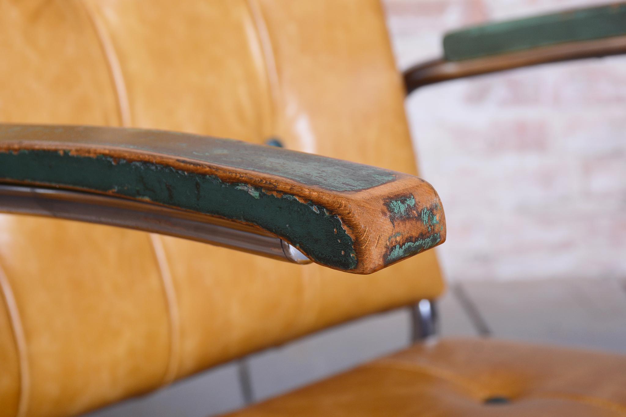 Paire de fauteuils Bauhaus restaurés, par Mücke & Melder, hêtre, chrome, tchèque, années 1930 en vente 8