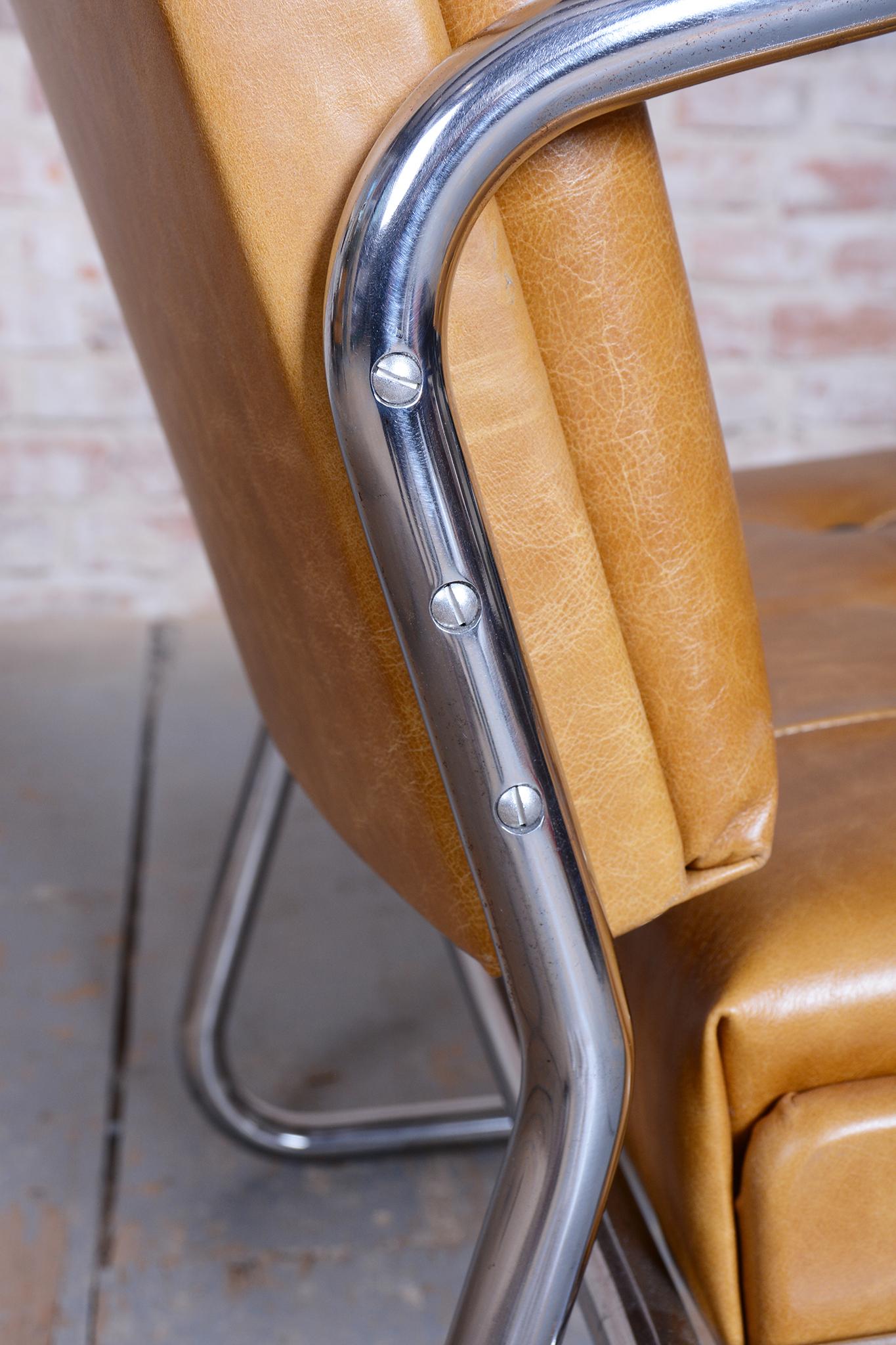 Paire de fauteuils Bauhaus restaurés, par Mücke & Melder, hêtre, chrome, tchèque, années 1930 en vente 11