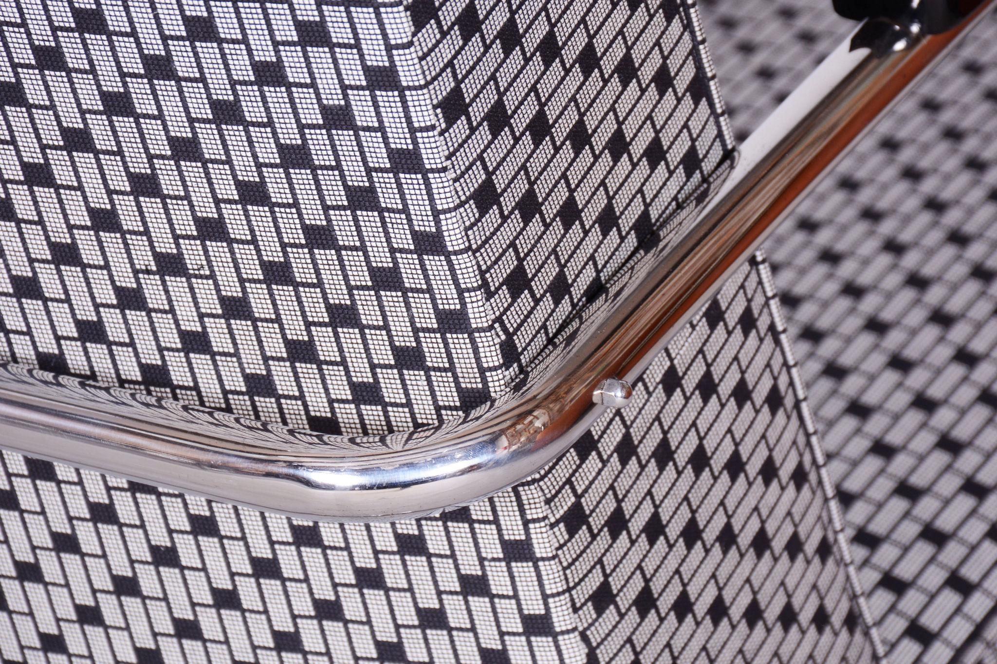 Paar restaurierte Bauhaus-Sessel, von Mücke-Melder, Chrom, Tschechien, 1930er Jahre im Angebot 7