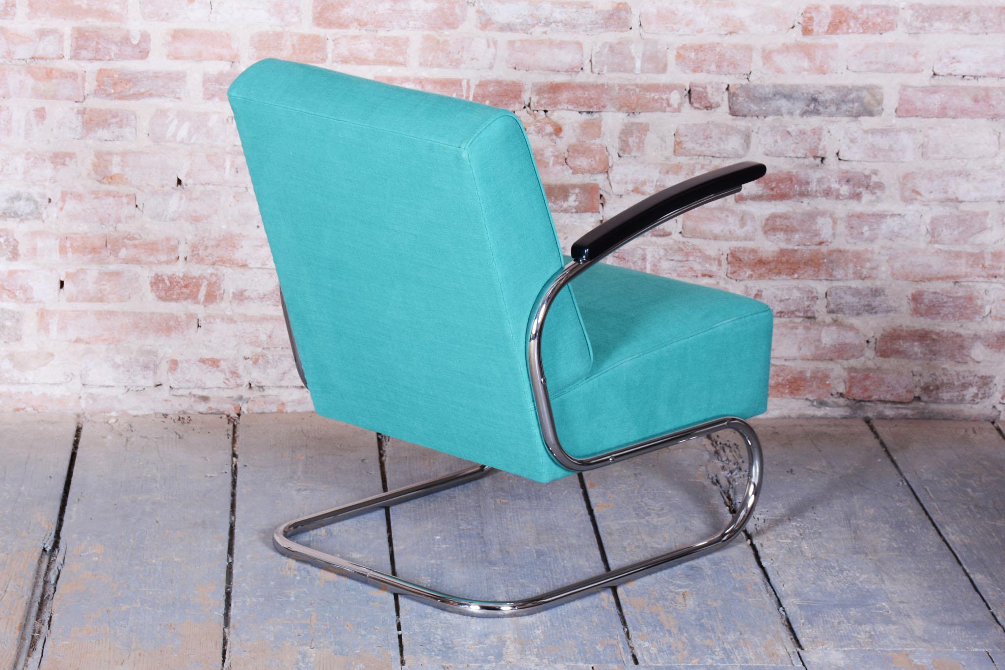Paire de fauteuils Bauhaus restaurés, par W. Gispen, Mücke & Melder, République tchèque, années 1930 en vente 4