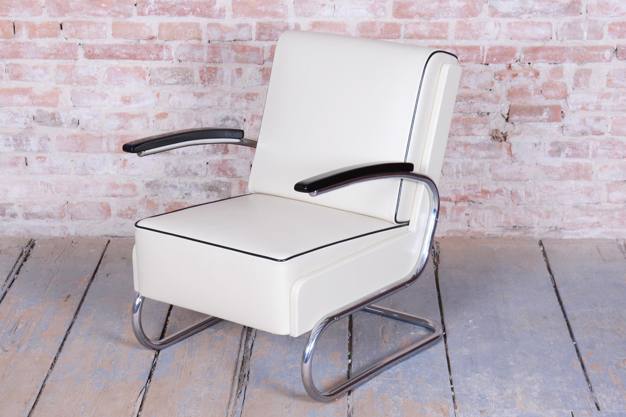 Tchèque Fauteuil Bauhaus restauré, par W. Gispen, Mücke & Melder, République tchèque, années 1930 en vente
