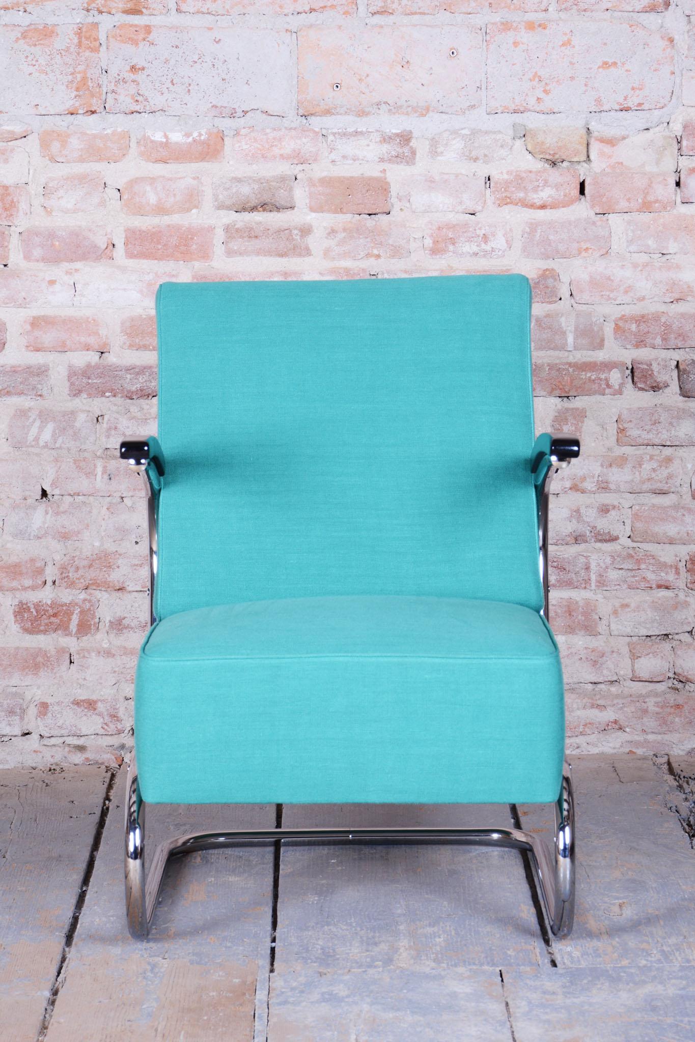 Paire de fauteuils Bauhaus restaurés, par W. Gispen, Mücke & Melder, République tchèque, années 1930 en vente 2
