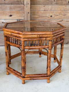 Pair of Restored Brighton Pavilion Style Bamboo End Tables by Mersman