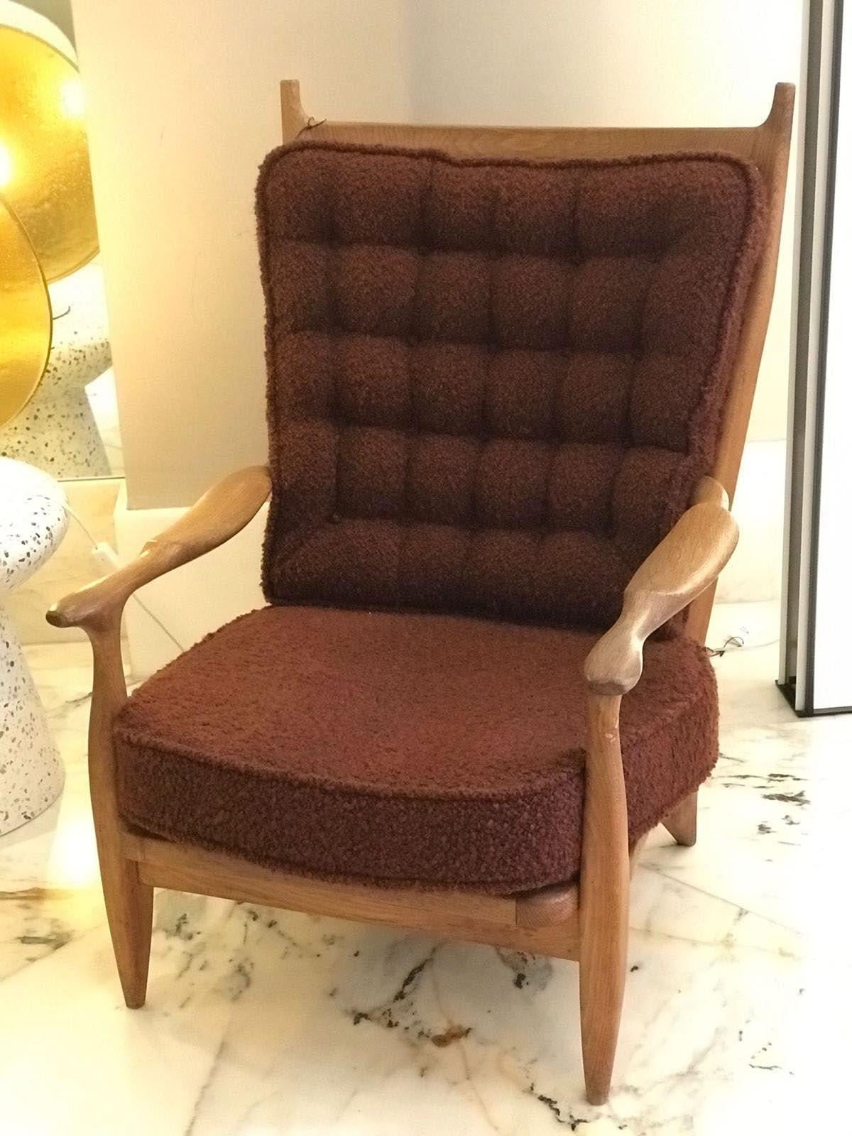 Pareja de Sillones Guilleme et Charbonnet Restaurados Madera de Roble y Capitona en Bueno estado para la venta en Alcoy, Alicante