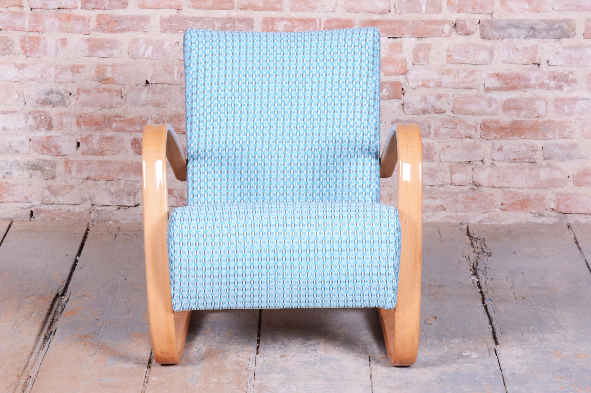 Paire de fauteuils H-269 restaurés, par Jindrich Halabala, UP Zavody, tchèque, années 1930 en vente 6
