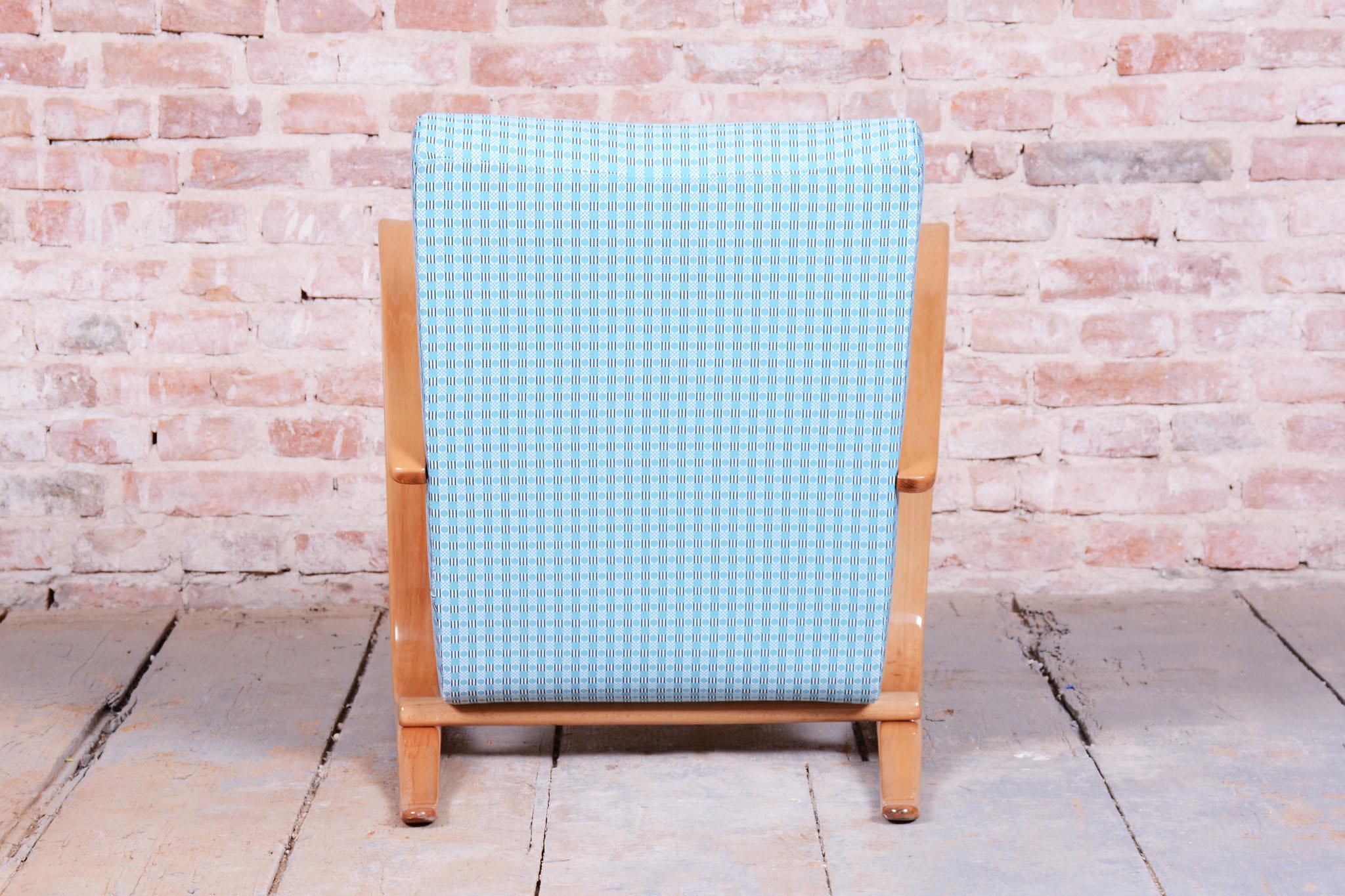 Paire de fauteuils H-269 restaurés, par Jindrich Halabala, UP Zavody, tchèque, années 1930 en vente 7