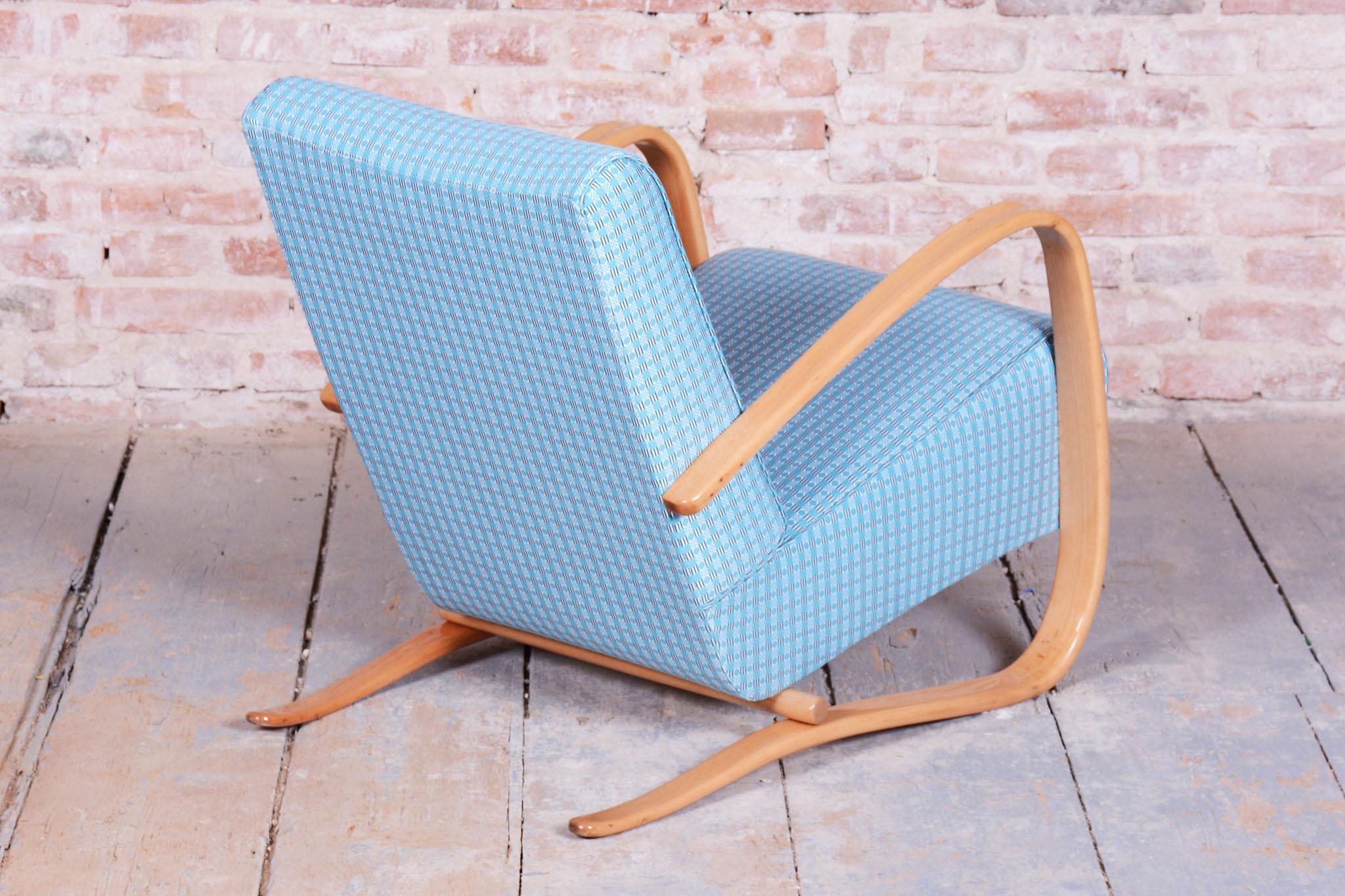 Paire de fauteuils H-269 restaurés, par Jindrich Halabala, UP Zavody, tchèque, années 1930 en vente 8