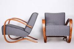 Pair of Restored H-269 Armchairs, by Jindrich Halabala, UP Zavody, Czech, 1930s