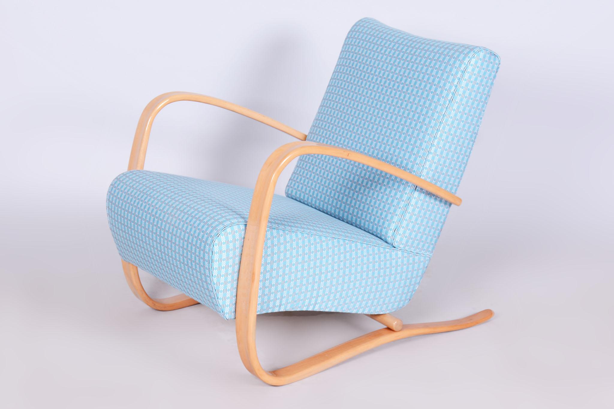 Art déco Paire de fauteuils H-269 restaurés, par Jindrich Halabala, UP Zavody, tchèque, années 1930 en vente