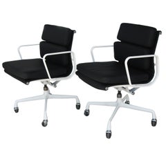 Pair of Restored Herman Miller Eames Aluminum Group Management Chairs