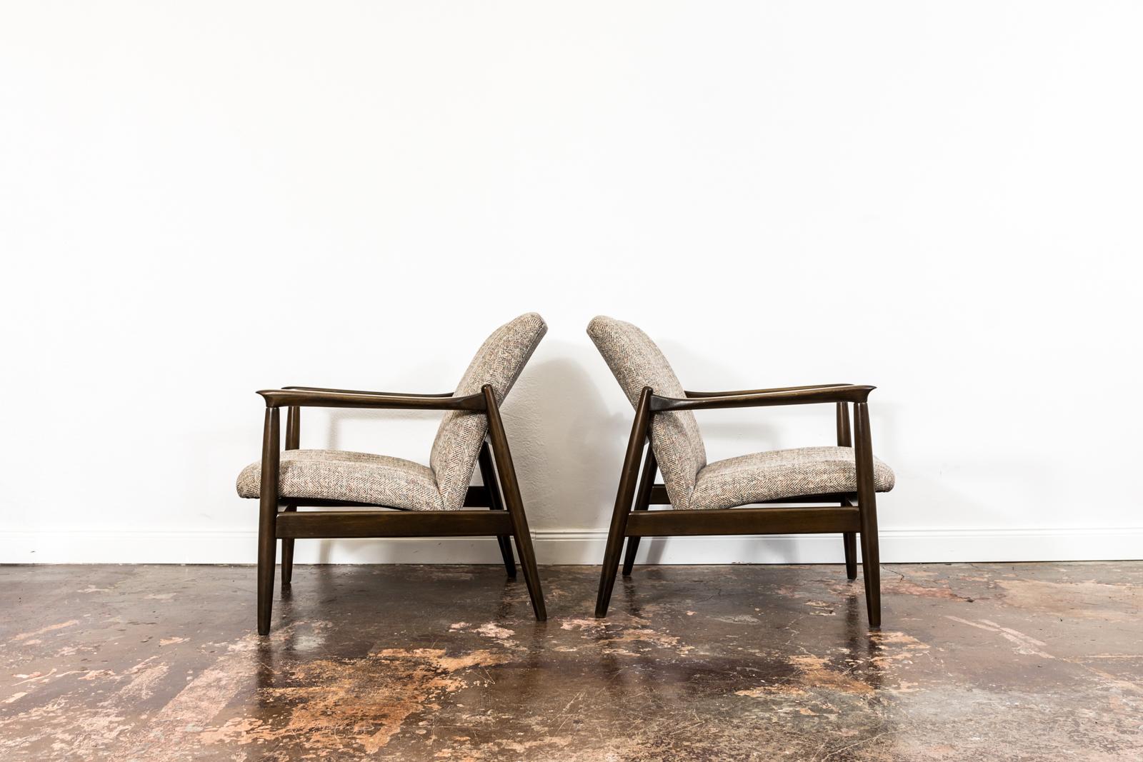 Pair Of Mid Century GFM64 Armchairs By Edmund Homa, 1960's For Sale 2
