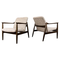 Vintage Pair Of Mid Century GFM64 Armchairs By Edmund Homa, 1960's