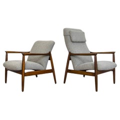 Pair Of Mid Century GFM64 Armchairs By Edmund Homa, 1960's