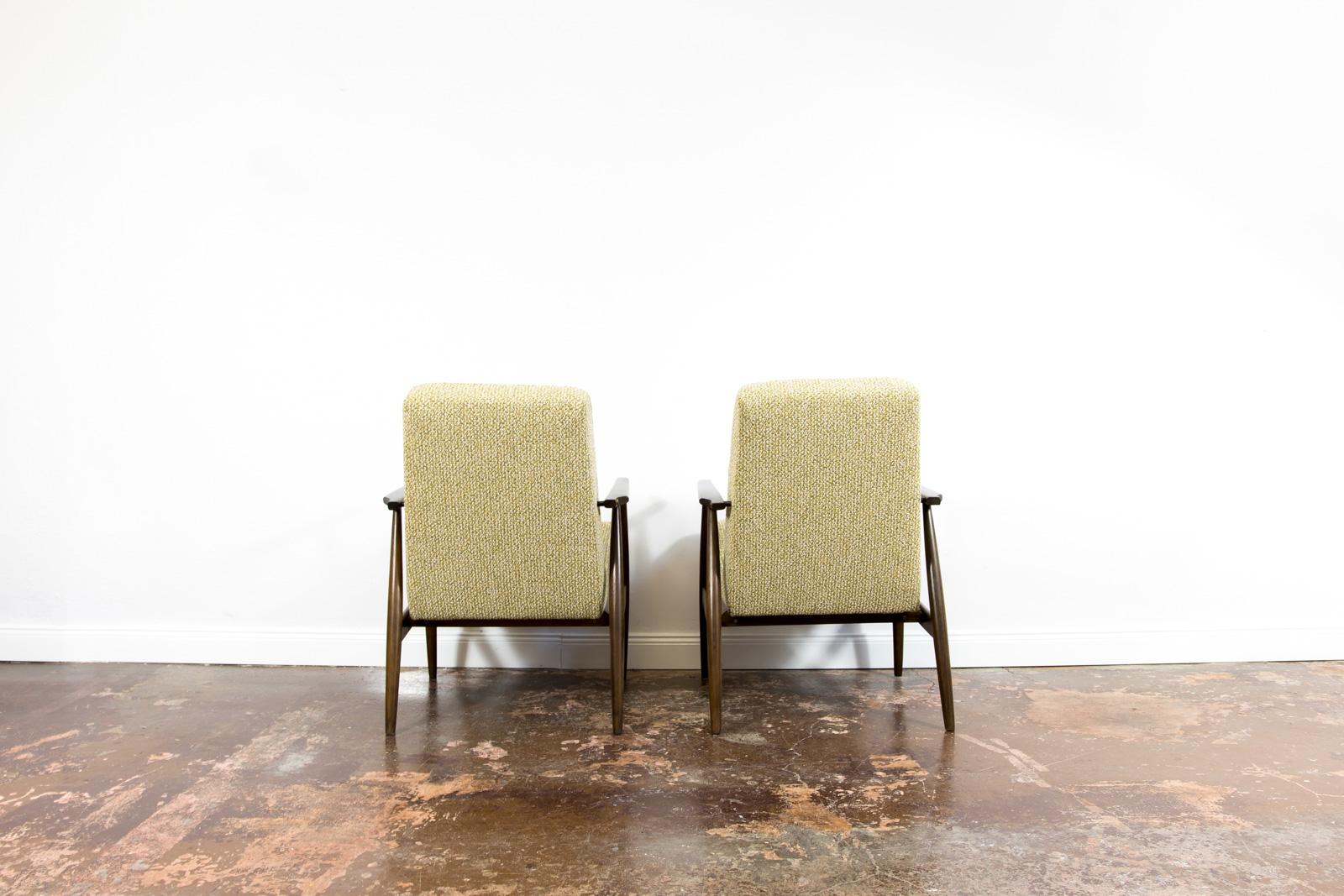 Mid-20th Century Pair of Restored Mid-Century Armchairs by H. Lis, 1960's