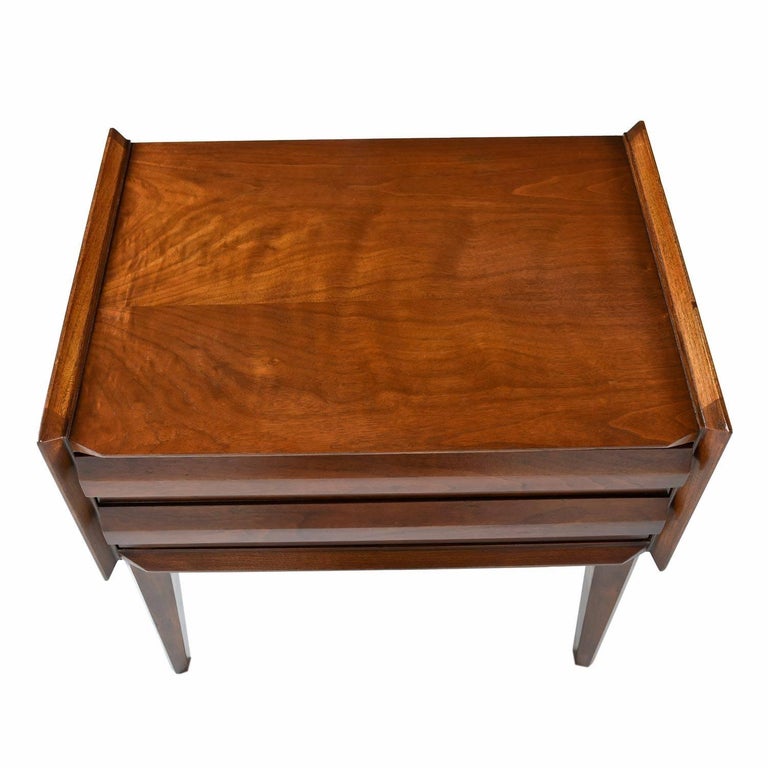 Pair of Restored MidCentury Modern Lane First Edition Walnut