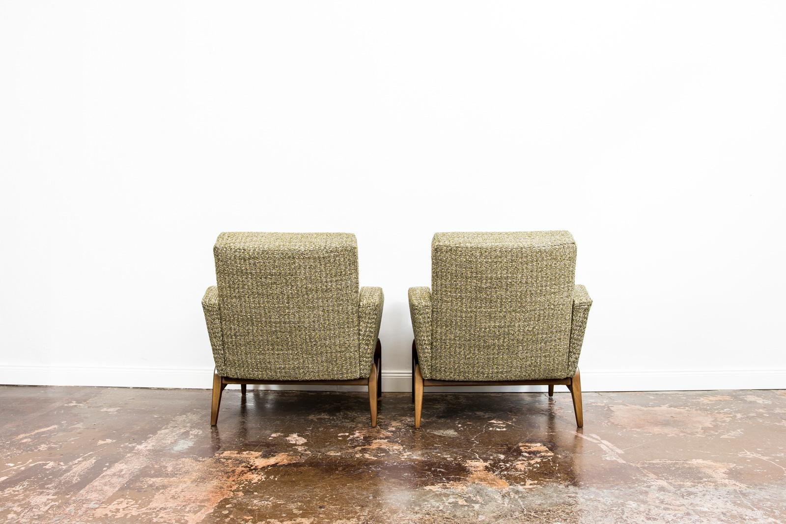 Fabric Pair of Restored Mid-Century Scandinavian Armchairs, 1960s