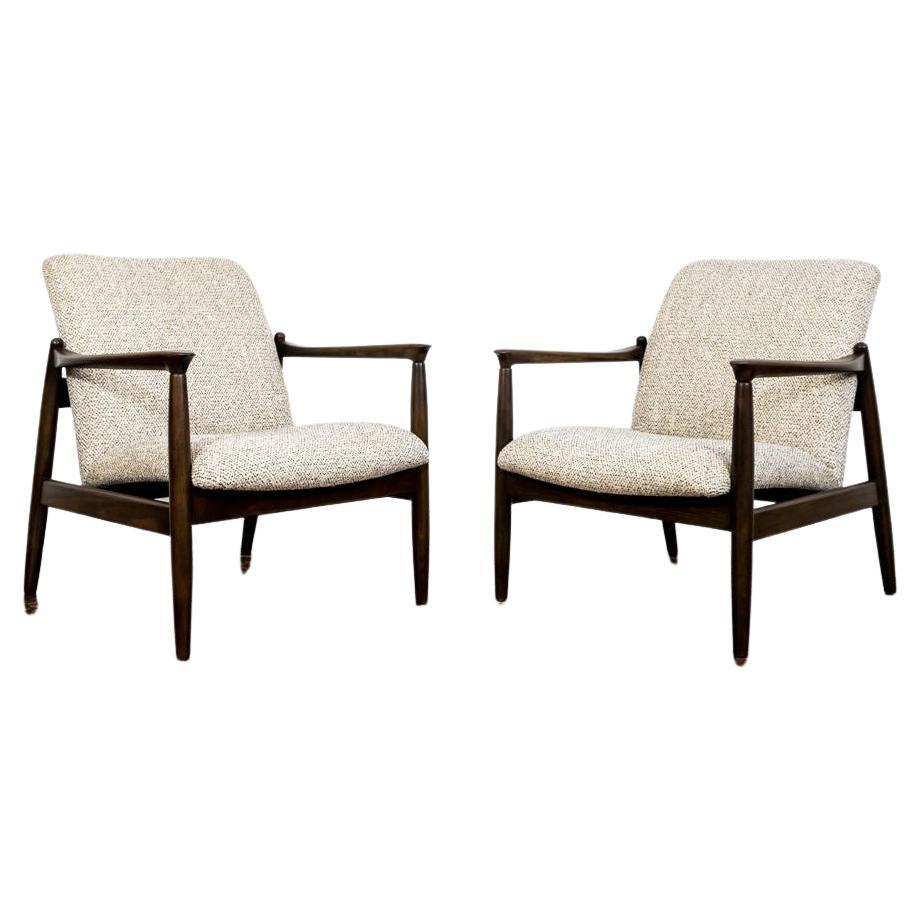 Pair of Restored Mid-Century Vintage GFM-64 Armchairs by Edmund Homa, 1960's