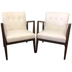 Pair of Restored Midcentury Jens Risom Lounge Chairs