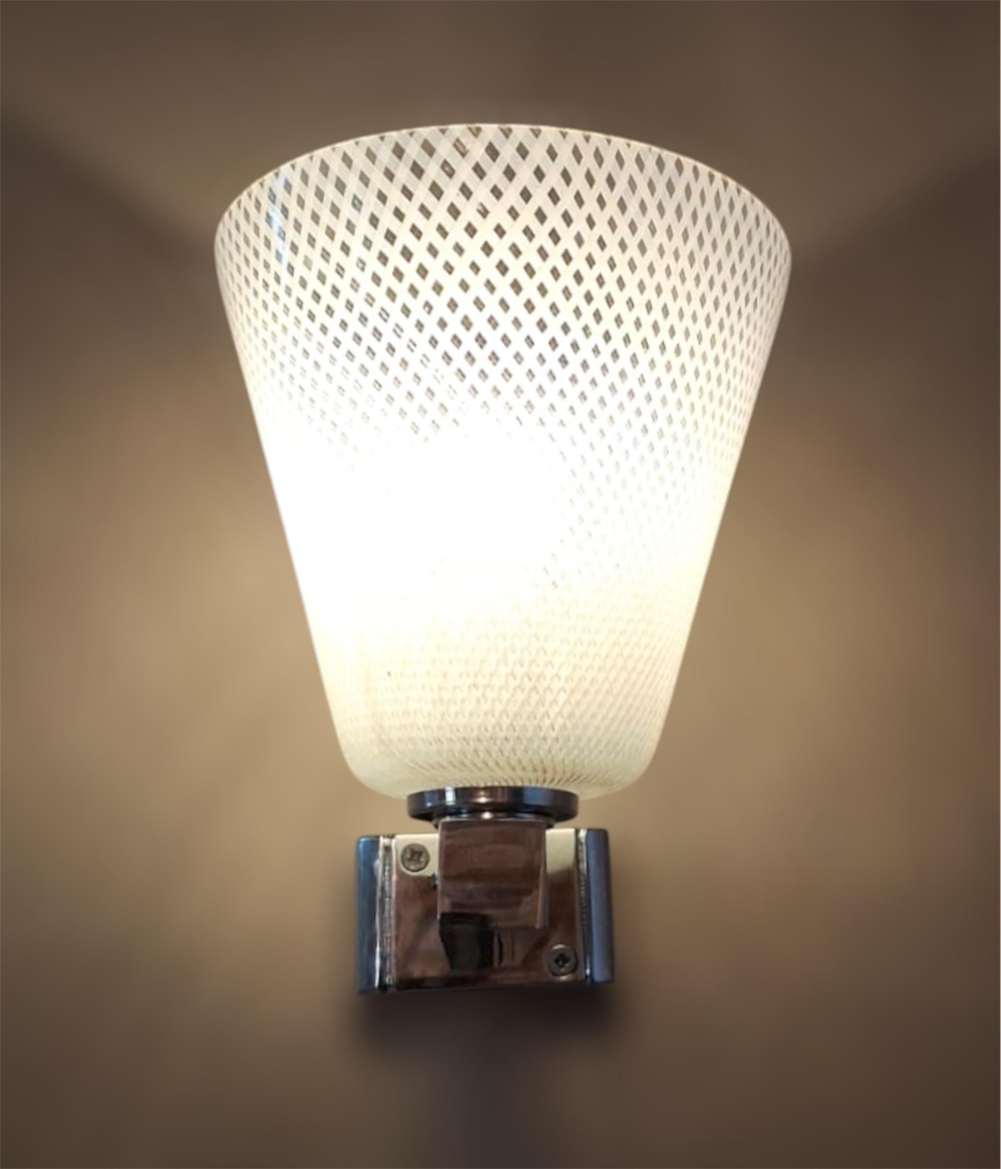 Pair of Reticello Sconces For Sale 3