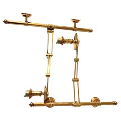 Pair Maison Jansen Wall Sconces or Brass  France Mid .20th Century