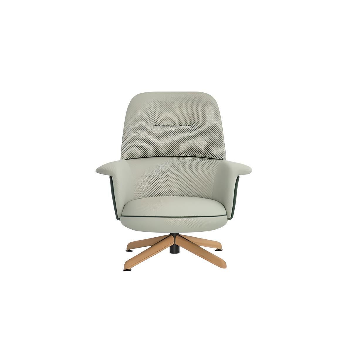 Modern Pair of Retro Style Swivel Armchairs In Boucle' & Walnut By Sebastian Herkner For Sale
