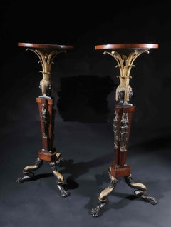 Pair of “return from Egypt” torch holders , attributed to Agostino Fantastici