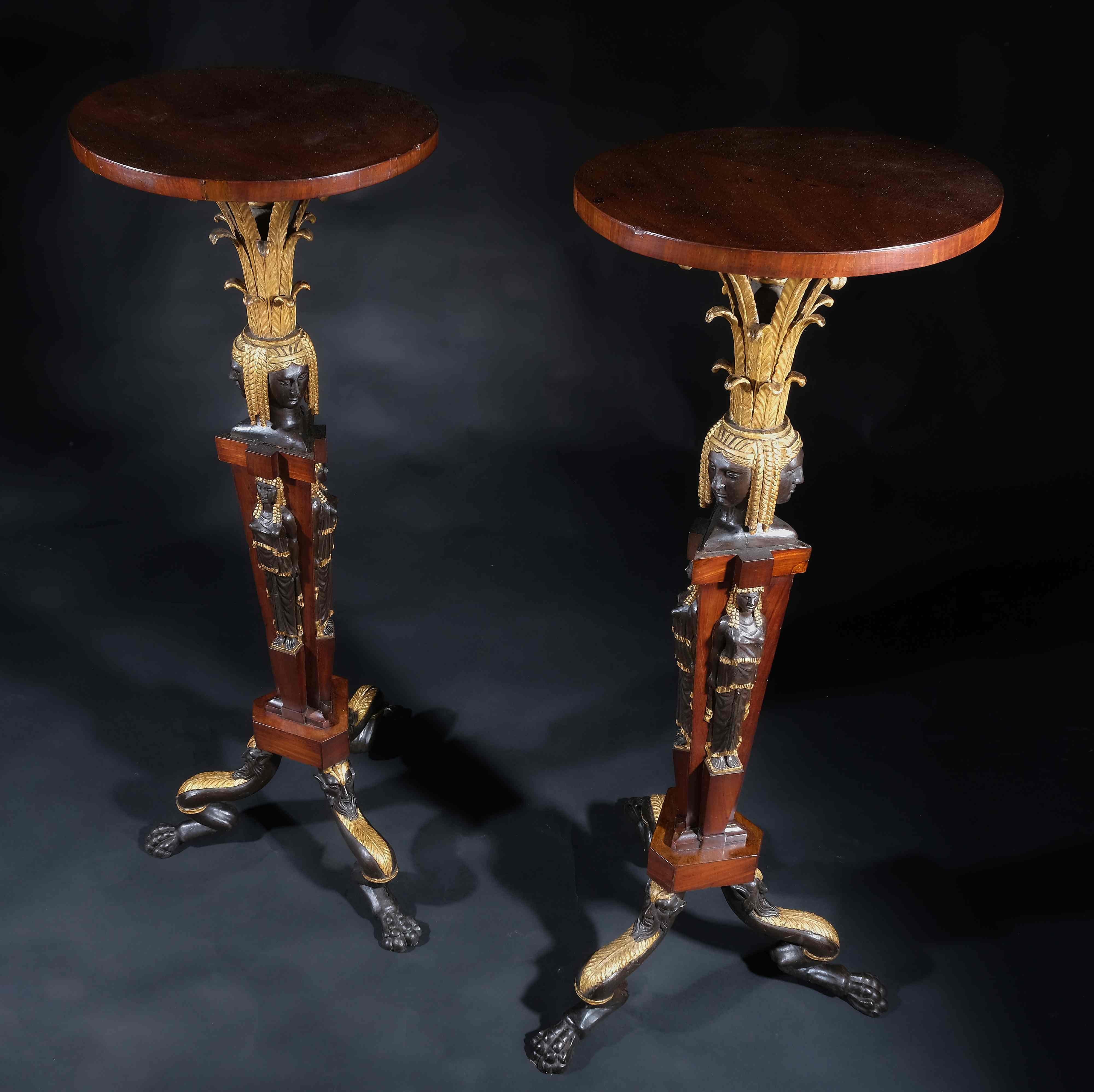 Stile impero Coppia di portafiaccole 